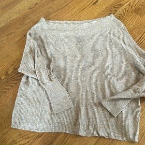 Speckled Free People off-the-shoulder sweater